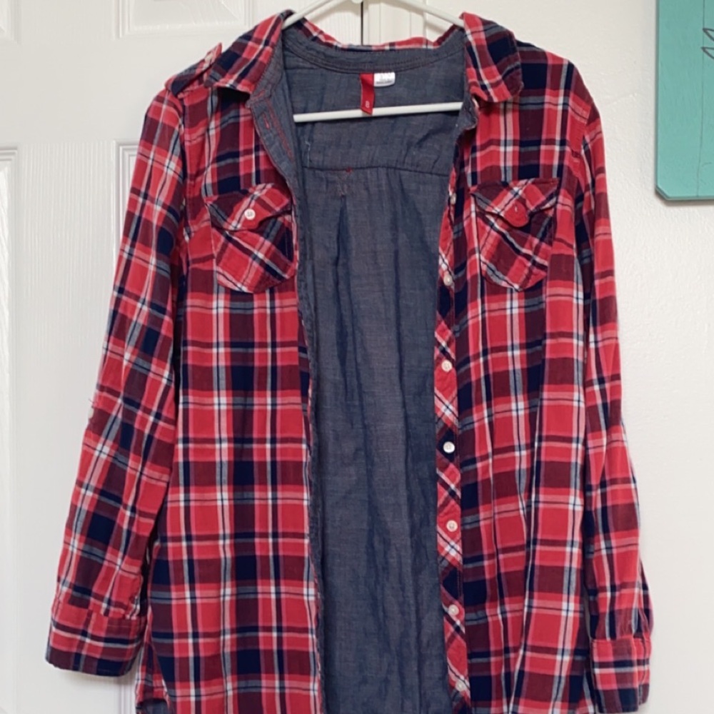 Plaid button down